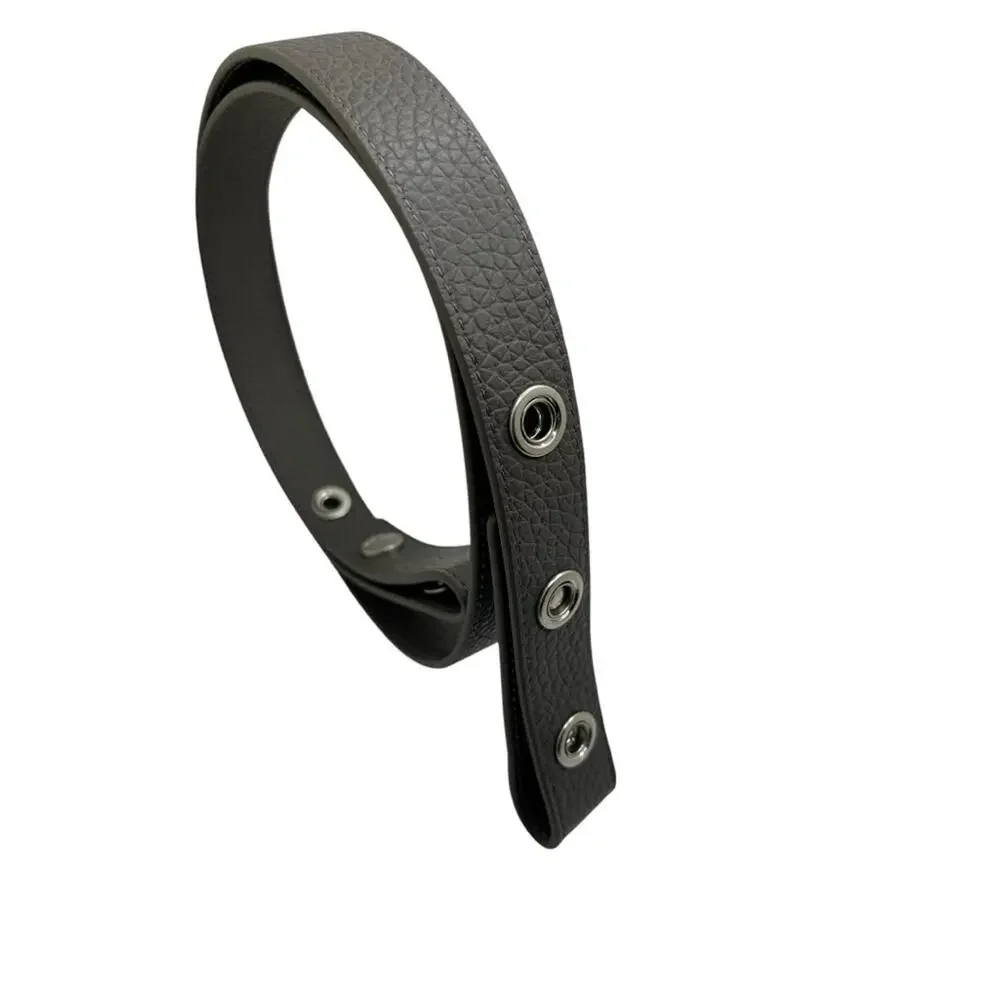 AllSaints Gray Pebbled Leather Snap Strap for bag or wallet